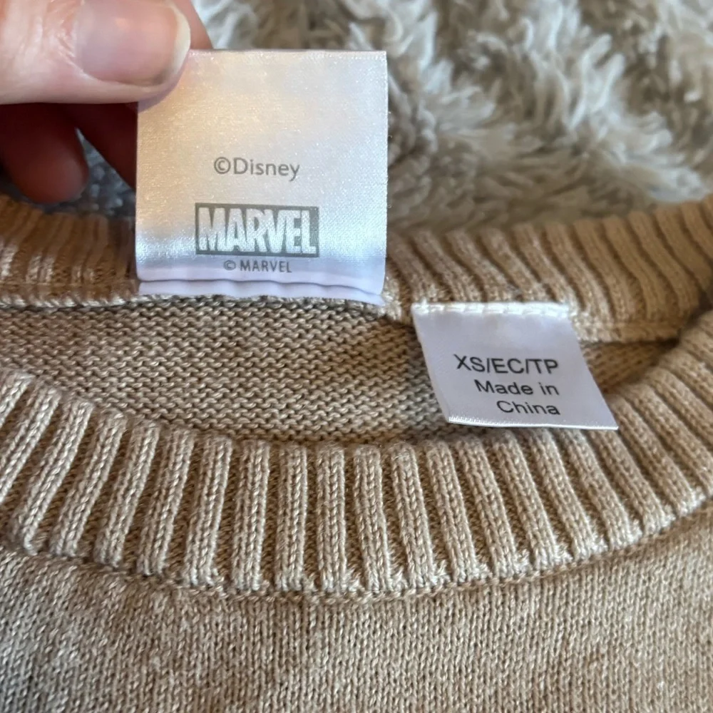 Disney 100 Marvel Knit Sweater XS Spider-Man Villain Winter Crewneck